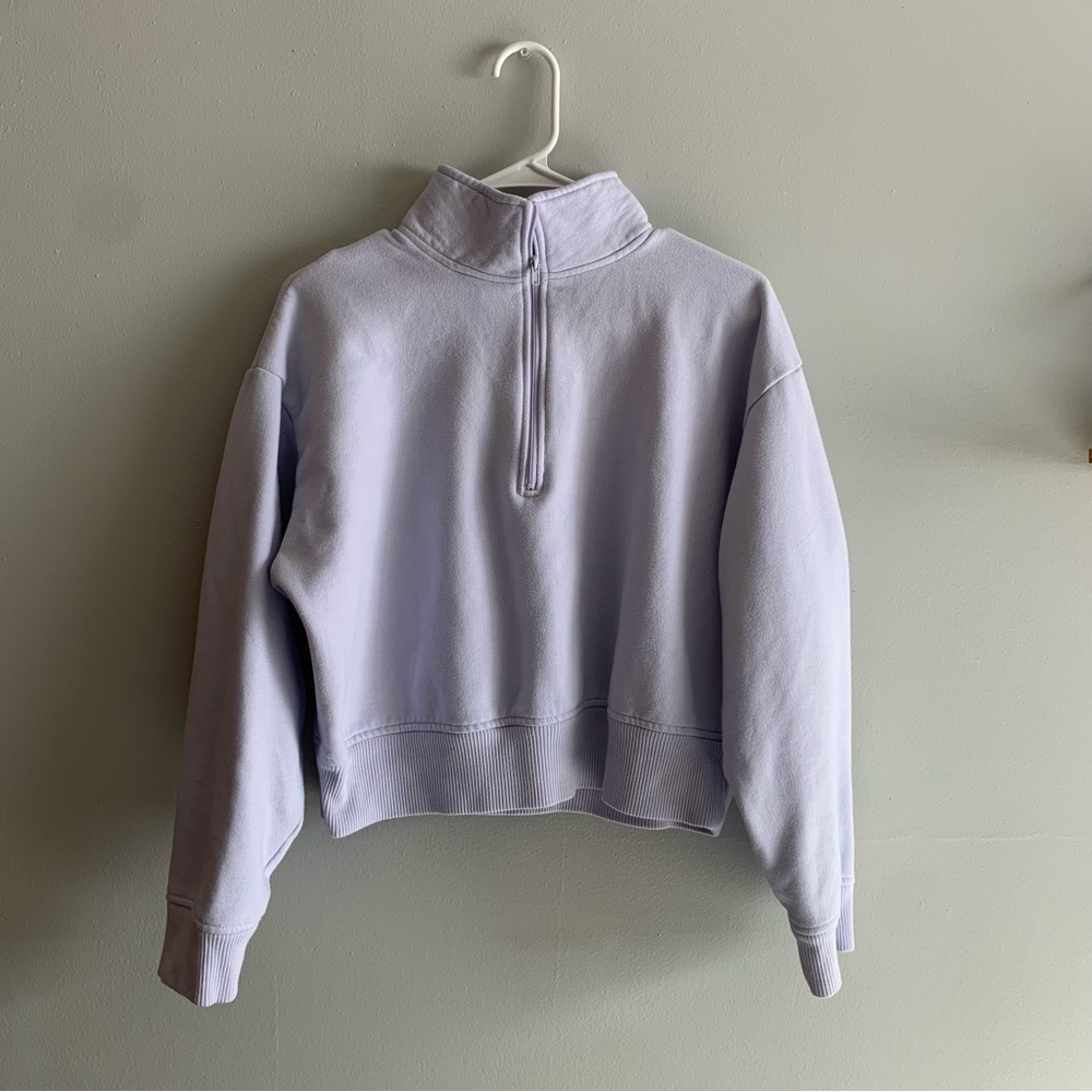 Purple Turtle Neck Zip Up Crop Top | A New Day